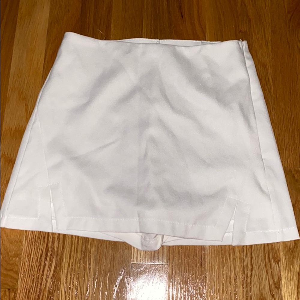 White Mini Skirt (With Shorts)